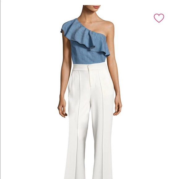Alice + Olivia calla one shoulder ruffled top - Picture 1 of 2